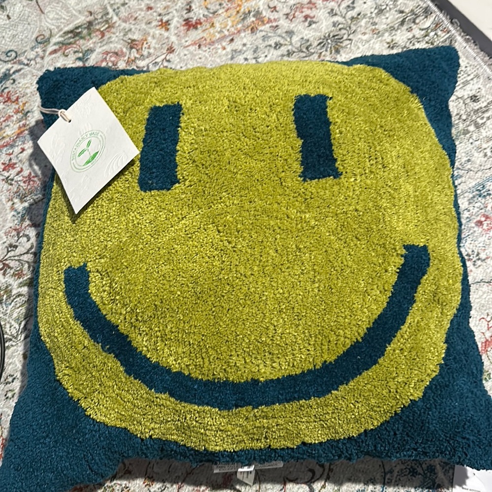 Urban outfitters truffled smile throw pillow